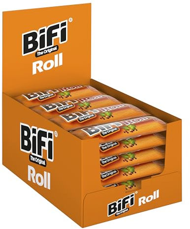BiFi Roll – 30er Pack (10 x 3 x 45g) – Salami Snack in einem lockeren Teig – Original Wurstsnack To Go - für Unterwegs, im Büro oder beim Sport - mit Pfeffer, Koriander und Knoblauch