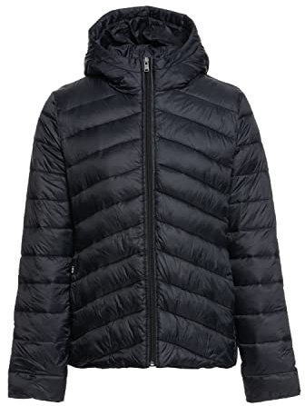 Roxy Femme Coast Road Hooded Coupe-vent, Noir - Anthracite, XS EU