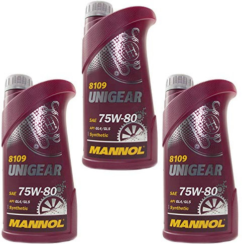 Getriebeöl Getriebe ÖL MANNOL 8109 Schaltgetriebe 75W-80 API GL-4/GL-5 3x 1 Liter