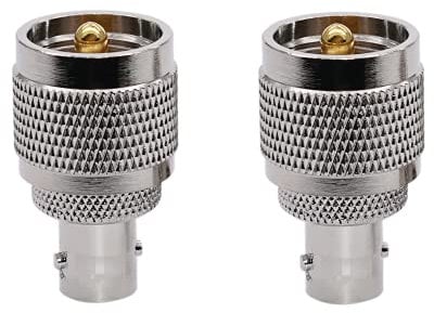 DollaTek 2 x BNC-zu-UHF-Adapter, RF-Stecker, kurze BNC-Buchse auf PL259-Stecker
