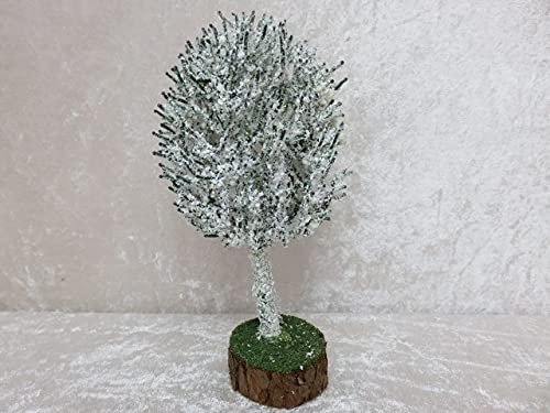 Krippenbotanik Baum mit Schnee 19 cm
