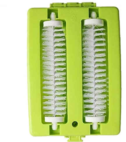 Ericetion Handheld Double Roller Carpet Debris Brush Multi-functional Sweepers Sofa Carpet Crumb Dust Hair Cleaning Brush