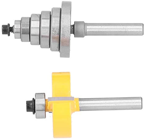 Jeu de roulements à feuillure, fraise à bois CNC en acier au carbone dur interchangeable 6 roulements à feuillure pour bois dur pour composites pour contreplaqué
