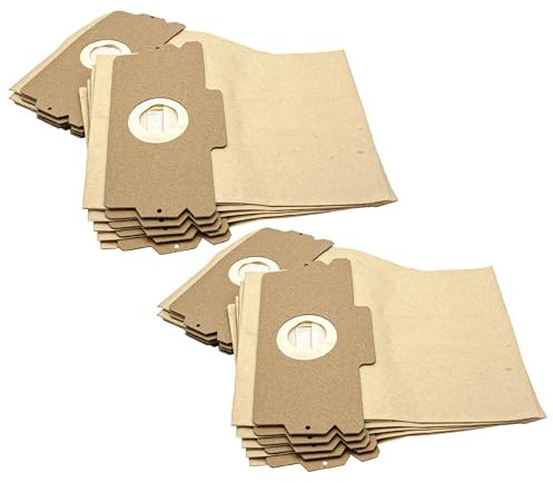 vhbw 20x Sacs compatible avec AEG Electrolux Vampyr 606, 607, 608, 603, 604, 605, 609 aspirateur - 12/15 27cm x 23cm couleur sable