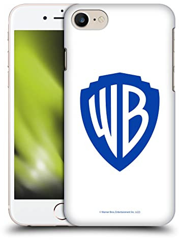 Head Case Designs Offizielle Warner Bros. Shield Weiß Logo Harte Rueckseiten Handyhülle Hülle Huelle kompatibel mit Apple iPhone 7/8 / SE 2020 & 2022