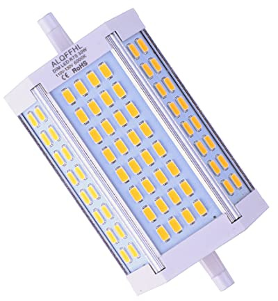 ALQFFHL R7S 118mm LED Bulb 30W, Dimmable J Type Double Ended Flood Light, 200W 300W Halogen T3 Replacement, 120V 3000 Lumen, Wall Security Floor Standing Lamp for Work and Home, 6000K Cool White