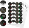 TOBJA® Aufkleber Weihnachten EN schwarz - 96x Weihnachtsaufkleber für Geschenke in 4 Variationen | Sticker Set Merry Christmas | 4 cm Etiketten rund