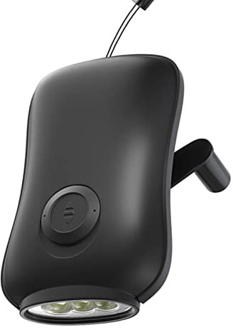 Halatua Poche à remonter | Lampe Torche Rechargeable à manivelle | La Torche actionnée par la Main imperméable portative Allume 3 LED pour la randonnée extérieure Sac à Dos d'es