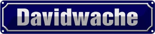 vianmo Blechschild 10x46 cm Davidwache Hamburg Deko Geschenk Metall Schild