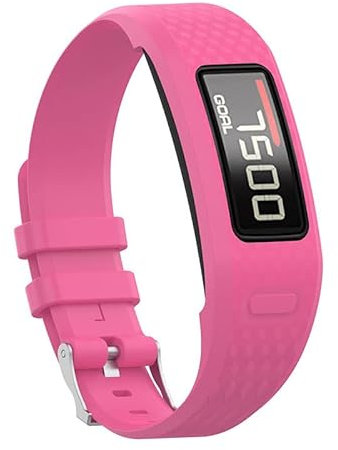 SKXMOD Armband für Garmin Vivofit 1 Vivofit 2, atmungsaktiv, Größe L, S, für Garmin Vivofit 1/Vivofit 2, Silikon-Armband, S, Achat