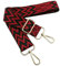Verstellbarer Schultergurt Tasche Rot-Schwarz, Taschengurte zum Wechseln, Taschengurt Breit mit Karabiner Gold, 80-130 cm Tragegurt Tasche für Damen Schulterriemen, Moderne Handtasche, 3.8cm, 705
