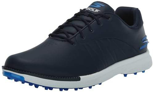 Skechers Tempo Herren Golfschuh ohne Spikes, wasserdicht, leicht, Marineblau/blau, 47.5 EU