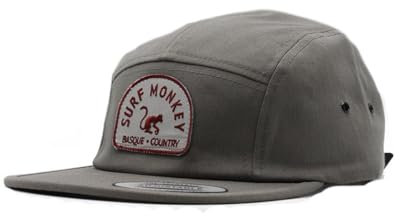 Verstellbare Strapback-Kappe – klassische Jockey Cap – Baseballkappe für Herren/Damen mit 5 Paneelen, grau, One size
