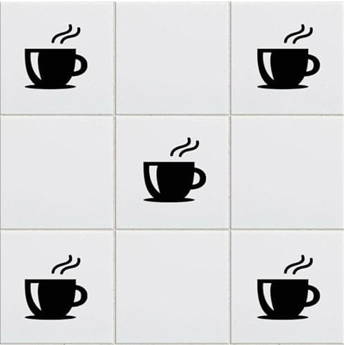Hair Fairy Graphics Coffee Cup Tea Mug Vinyl Wall Tile Transfers Decal Stickers Kitchen Home Decor(Black,6) (Blue, 6)