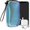 kwmobile Handytasche für Smartphones L - 6,5 - Neopren Handy Hülle Metallic Petrol - Handy Tasche 16,5 x 8,9 cm Innenmaße