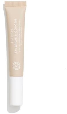 GOSH 3in1 Concealer EYE BRIGHT'N CONCEAL I Augencreme, Brightener & Abdeckstift in einem I Minimiert Falten, Schwellungen & Augenringe I Veganer Concealer mit integriertem Schwamm I 001 Adjusting Skin