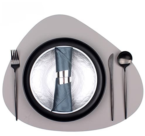 Set di stoviglie, Set di Posate da Tavolo in Bianco e Nero, in Ceramica Argento, Piatto da Pranzo Occidentale, tovaglietta, tovagliolo, Fibbia, Combinazione (D Talla ?nica)