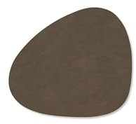 4er Set Glasuntersetzer Curve (11x13cm) Leder Nupo - LindDNA, Philippi:Caviar