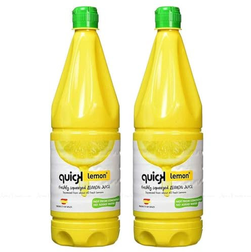 Quick Lemon Freshly Squeezed Juice Lemonade Not Concentrate (2x1000ml) Pack 2x1L