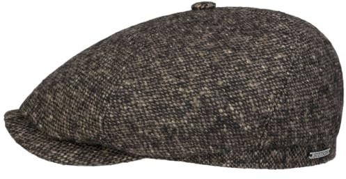 Stetson Brooklin Donegal Flatcap Herren Schirmmütze Schurwolle Baumwollfutter Sechsteilige Herrencap Herbst Winter