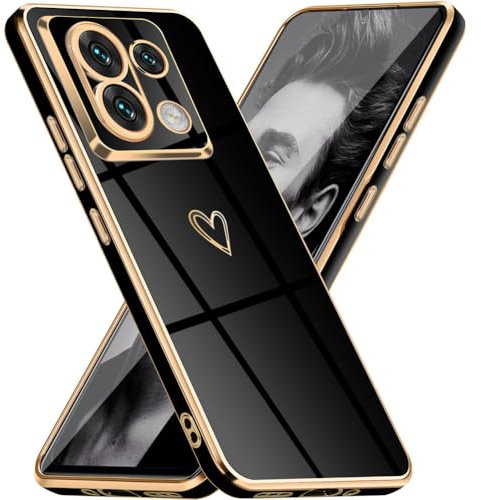 Mkej Cover per Xiaomi Redmi Note 13 Pro 5G, Custodia con Protezione Fotocamera, Cover Ultra Sottile ed Elegante in Silicone TPU, Placcatura Phnom Penh Design Covers Antiurto Case