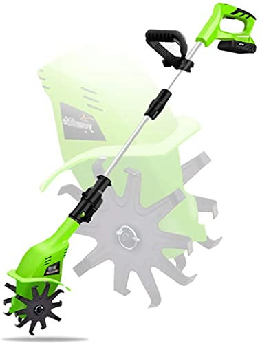 Cultivateur électrique sans Fil avec Batterie au Lithium Rechargeable de 4000 mAh et Chargeur, motoculteur Portable pour Jardins