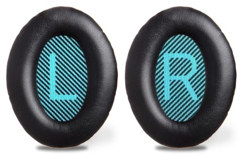 Aicore Ersatz-Ohrpolster für Bose QC35 & QC35 II Kopfhörer, Ohrpolster passend für Bose Quiet Comfort 35 & Quiet Comfort 35 II mit Memory-Schaum, Geräuschisolierung, weicheres Proteinleder, Paar