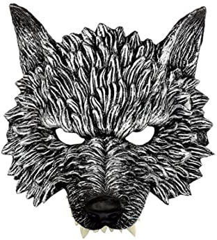 Pesoncarl Therian Mask, Wolf Maske Werwolf Halbmaske 3D Halloween Werwolf Wolf Maske für Maskerade Cosplay Requisiten Halloween Party Supplies