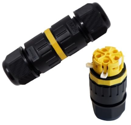 5 Stück Kabelverbinder mit Hebel 5-polig 1,5mm² | IP68 | schraublos | wasserdicht, für Erdkabel | Verbindungsmuffe, Abzweigdose