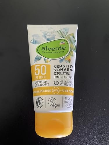 alverde NATURKOSMETIK Sonnencreme sensitiv, LSF 50, 75 ml