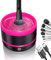MKNZOME Nettoyeur Pinceaux Maquillage, USB Machine de Nettoyage de Pinceaux de Maquillage électrique Rotatif Automatique, Rapide Lavage, Nettoyant pour Pinceaux Maquillage de Toutes Tailles, Rose