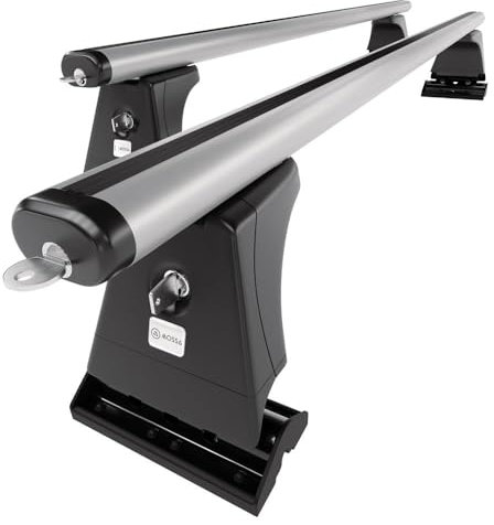 Mossa - Alu-Dachträger kompatibel mit Citroen C3 Hatchback (2009-2016) - silbern Dachträger Dachgepäckträger - Montagepunkte 1