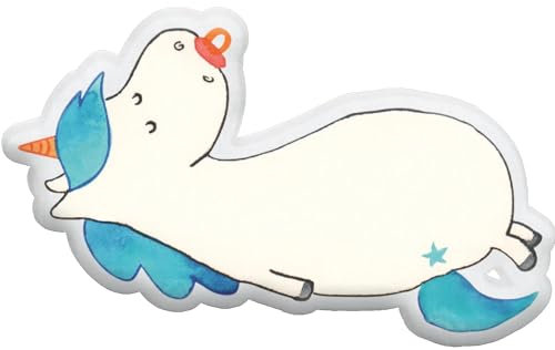 Mr. & Mrs. Panda Dekokissen Einhorn Schnuller 70 cm - Geschenk, Kissen, Stofftier, Kuschelkissen, Plüschtier, Unicorn, Geburtstag, Geburt, Einhörner, Mutter, Kuscheltier