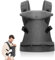 Babytrage für Neugeborene Ergonomische Baby Carrier, Baby Tragetuch Säuglingstragetuch, Vorne nach hinten tragen Babyhalter Trage für Kleinkinder 1-36 Monate (3-16kg) Dunkelblau (Grau)