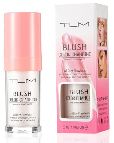 Blush Foundation Color Changing Blush Farbwechselnde Foundation für Reife Haut Blush Mature Skin Foundation Ganztägig Feuchtigkeitsspendende leichte Langanhaltende Makellose für Alle Hauttöne（30ml）