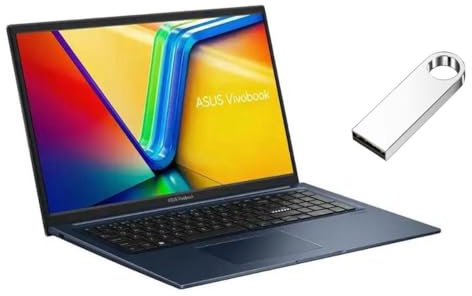 ASUS Vivobook Ordinateur portable 17 FHD | Intel Core i3-1215U (Beat AMD Ryzen 5 7520U) | Carte graphique Intel UHD | Appareil photo | 16 Go de RAM | SSD 512 Go | Windows 11 Home | Ensemble avec clé