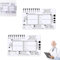 ECG 7 Step Ruler Pocketcard Mini 7 Step Ruler for ECG/EKG Interpretation, Professional EKG Lineal Tragbare 7-Stufen-Lineal Durchsichtig Lineal Messwerkzeug ECG/EKG Card Ruler Assessment Tool (A, 5PC)