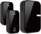 YVVV Campanello Senza Fili da Esterno Senza Batteria – Impermeabile IP55, Portata 250 m, 38 Melodie, 4 Livelli di Volume, Kit con 1 Ricevitore e 2 Trasmettitori, Funzione Memoria Suoneria