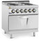 Royal Catering Electric Cooker with Oven - 13.9 kW - 4 hot plates - 80 x 73 cm - Pro 730 Series - Royal Catering Electric stove with oven Freestanding electric cooker Freestanding oven with hobs