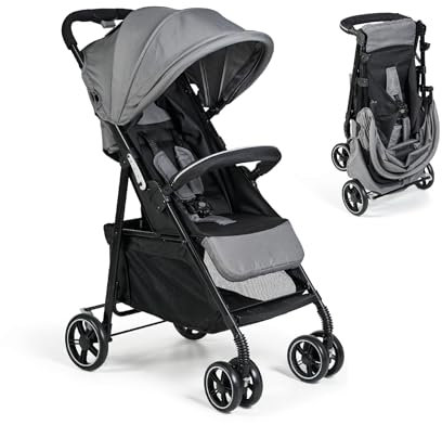 Ms - Silla de Paseo Street | Carrito Bebe lígero desde Nacimiento hasta 36 meses o 22 kg | Con Amortiguadores, Capota XXL y reclinación máxima