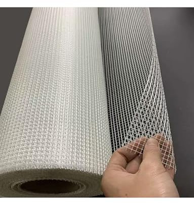 Rouleau de treillis en fibre de verre, for l'isolation et la prévention des fissures des murs intérieurs et extérieurs des bâtiments(80gx100x2500cm)