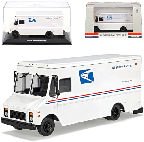 alles-meine.de GmbH Custom Grumman Olson USPS Transporter Post USA 1/43 Greenlight Modell Auto mit individiuellem Wunschkennzeichen