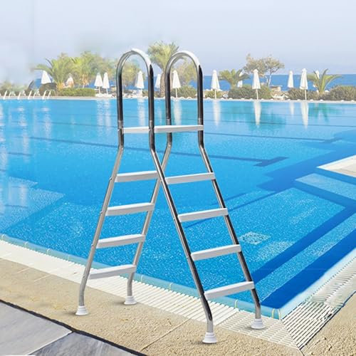 HXYhydrypd Escalera Piscina Desmontable, Escaleras para Piscinas Desmontables de Acero Inoxidable 304, Peldaños Escalera Piscina, Capacidad de Carga 250 Kg/550 LB