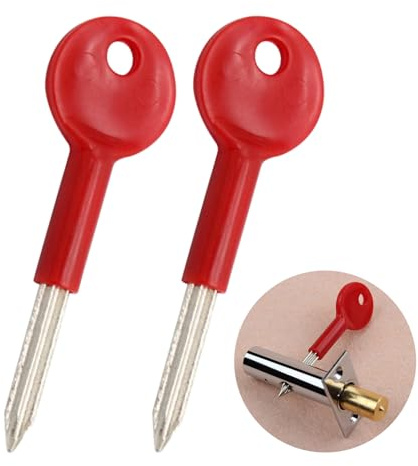 Xelmorant 2 Pcs Star Key, Universal Keys for Window Locks, Bolt Lock Key Set for Simple Doors, Windows, Fire Door, Pipe Well Door and Fire Hydrant