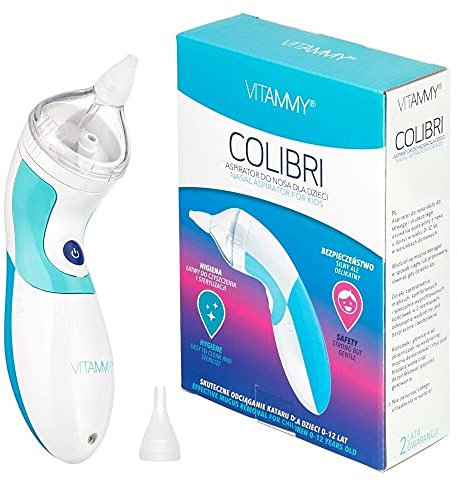Vitammy Colibri Nasensekretsauger Baby Nasal Aspirator Elektrischer Nasenreiniger Nasenreinigung für Kinder und Kleinkinder