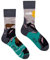 Spox Sox Casual Unisex für Damen und Herren – lustige, mehrfarbige, bunte, verrückte, unterschiedliche, gemusterte Socken für Individualisten, Gr. 44-46, Bär und Lachse