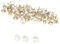 50 set argento/oro base fai da te moda artiglio perline chiodo borchie punk diamante punte rivetti per fai-da-te in pelle(6mm argento)