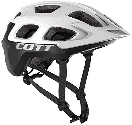 Scott Unisex – Erwachsene 275202 Fahrradhelm, Weiß/Schwarz, L