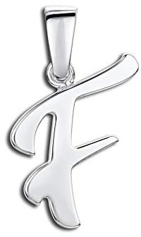 Amberta 925 Sterling Silber Anhänger - Personalisierte Charm Buchstaben für Damen und Männer - Symbole Kombinieren - Stil F