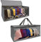 ohihuw 2 Pack Hat Organizer for Closet, 8.6 Width Widened Design, Large Hat Box, Baseball Cap Storage Bag with Carrying Handles & Lid, Solid Structure with Plastic Boards (Dark Gray)